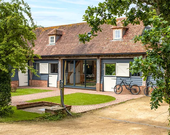 Cottage Exterior with level lawned area