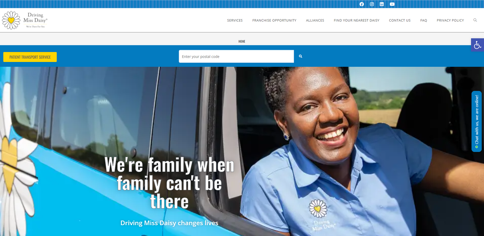 Smiling driver for Driving Miss Daisy service